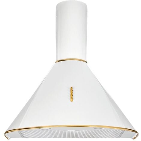 Cappa camino Akpo WK-4 Dandys Gold 50 cm 450 m3/h Bianco