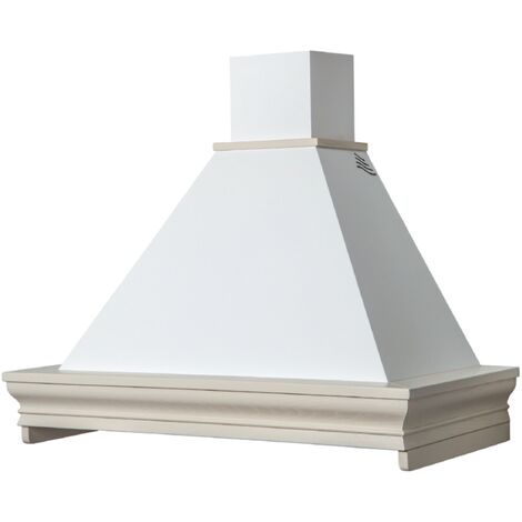 Cappa cucina rustica CLASSICA con cornice in legno Tortora cm 90