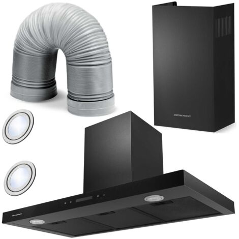 Cappa da cucina Berdsen BE-90S nera, 90 cm.