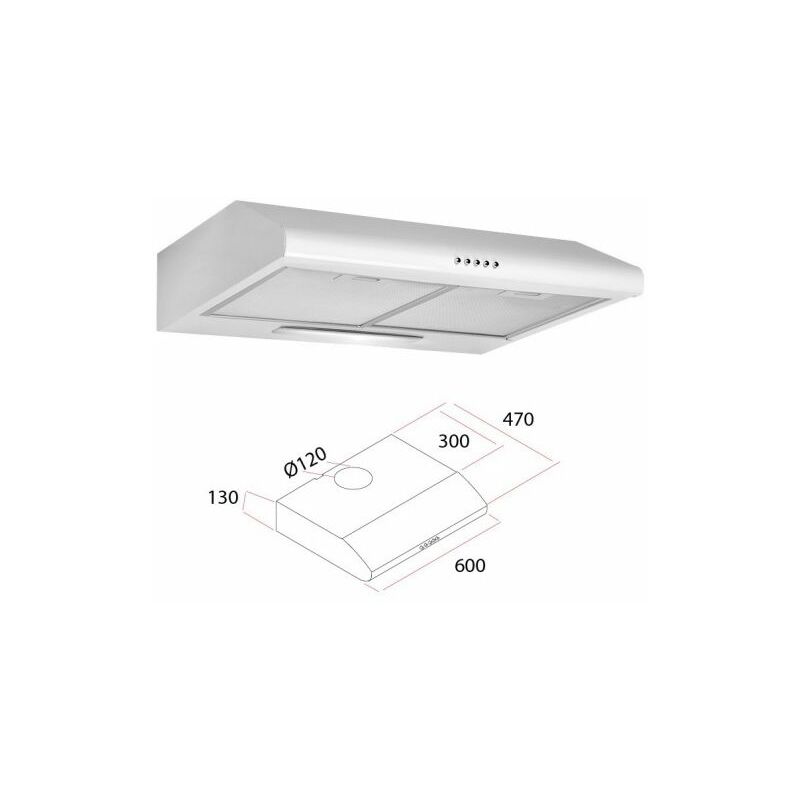 Amaflex - cappa elettrica per cucina 60 cm