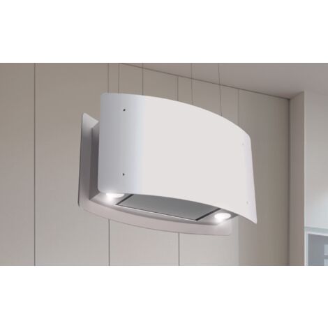 CAPPA IDEAL cm 70x35 -Inox, vetro Bianco - 800 m3/h