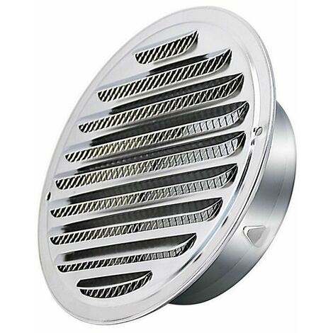 Cappa in acciaio inox per pareti esterne, sfiato a testa piatta, cappa da cucina, tubo di scarico, presa d'aria, copertura di sfiato in acciaio inox 304 (127 mm)