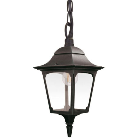 Cappella della lampada a sospensione E27 1x40W in alluminio nero, vetro H: 42 cm B: 20,5 cm Dimmabile