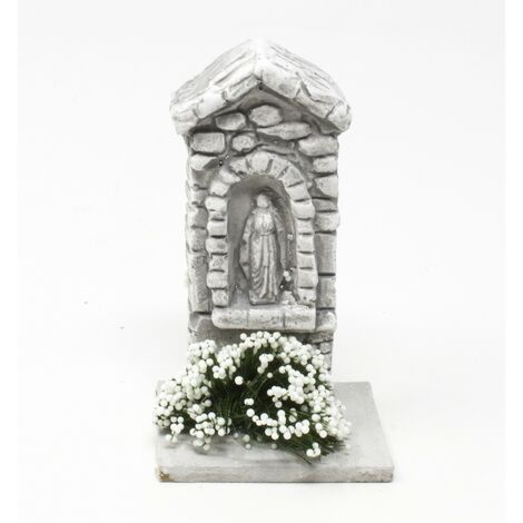 Cappella Votiva di Maria in Gesso per Presepe 5x5,5 cm 11570
