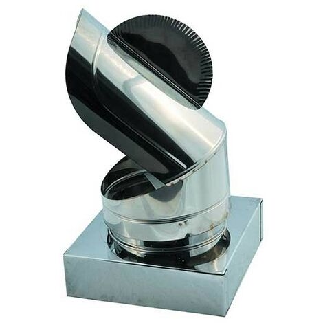 Cappello a pappagallo zincato base quadra : Dimensione - mm 420x420