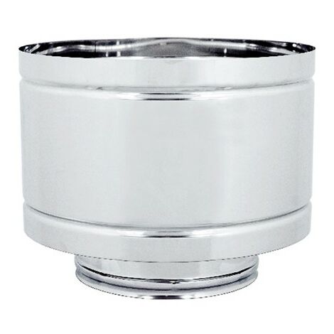 CAPPELLO ANTIVENTO DOPPIA PARETE ACCIAIO INOX AISI 316 PARTE INTERNA AISI 304 PARTE ESTERNA - ø250 INTERNO - ø300 ESTERNO - SP. 0,5 MM  - EUF