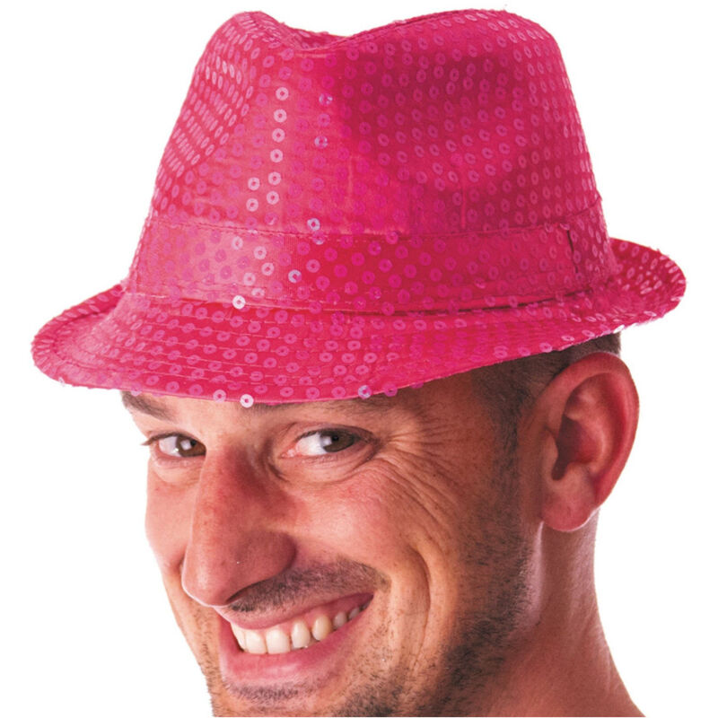 Cappello Borsalino Paillettes Fucsia Spettacolo Teatro Paillette Uomo Donna - - Trade Shop Traesio