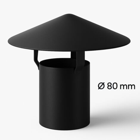 Cappello cinese canale fumo Ø 80 mm stufa pellet acciaio zincato antipioggia