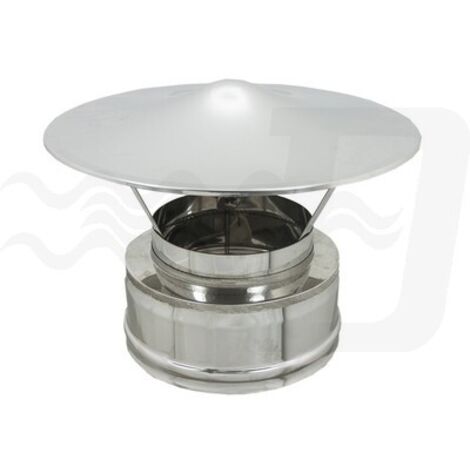 CAPPELLO CINESE INOX DOPPIA PARETE Misura: Diam. 80x130