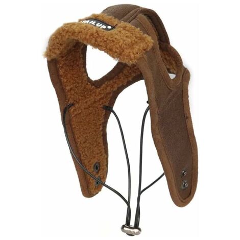 Cappello classico in pile di pelle per animali domestici (taglia L, caffè)