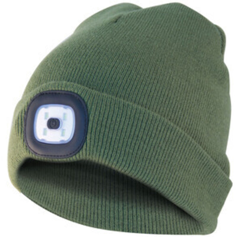 Cappello lighthouse c/luce led ricaric. verde 6 pz