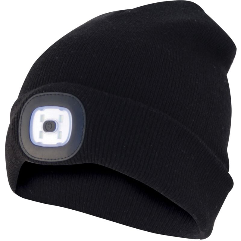 Capellino Con Luce Frontale Torcia Led Ricaricabile Nero