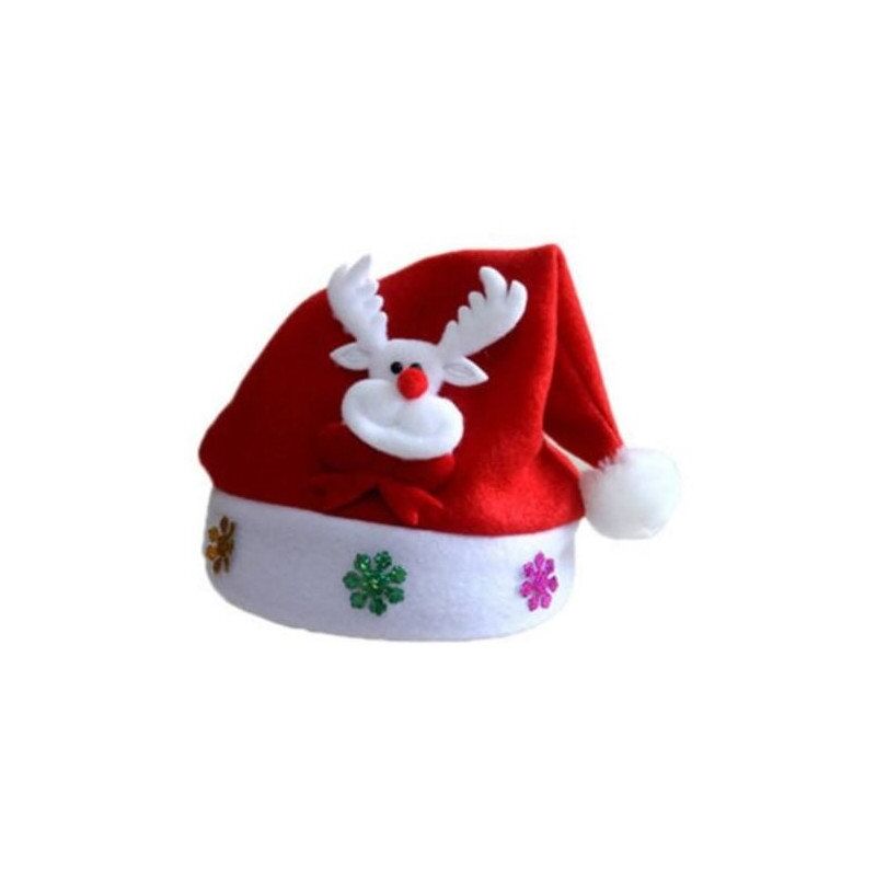 Image of Cappello da Babbo Natale con motivo lampeggiante - Rudolph la renna dal naso rosso
