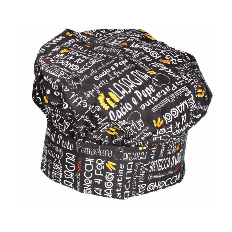 Image of Cappello da cuoco Giblor's Menù nero art. 14P05I483