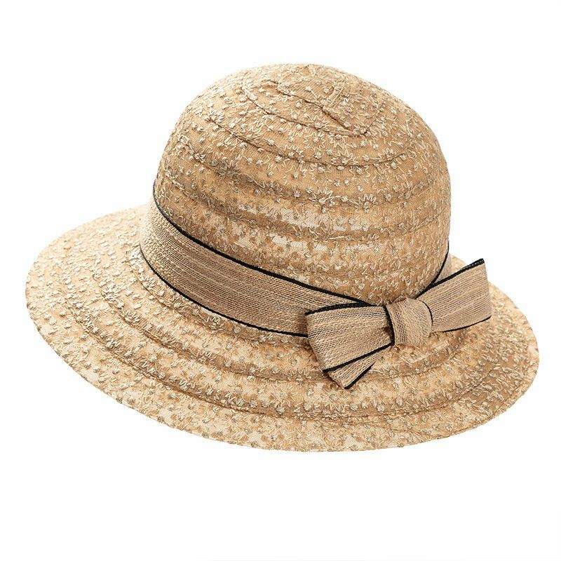 Cappello da donna pieghevole a secchiello tinta