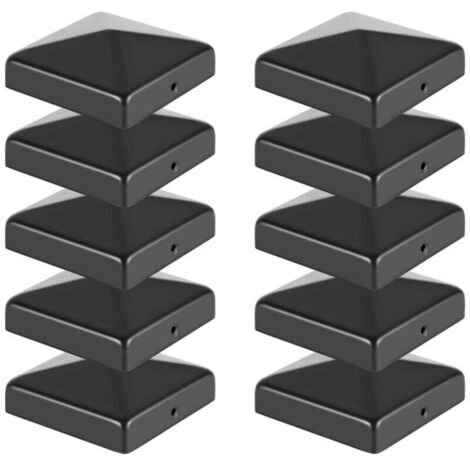 Cappello di protezione per pali piramidali 91x91mm nero