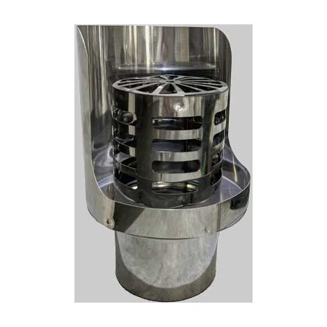 CAPPELLO ORIZZONTALE A GRIGLIA INOX  DM 100 M     MADE IN ITALY