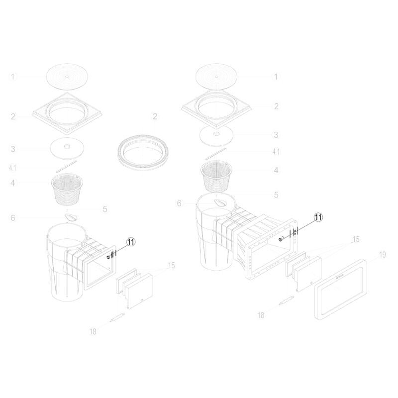 Cappello per skimmer Liner sksl (i), srsl (i), skal (i) e sral (i) di Kripsol