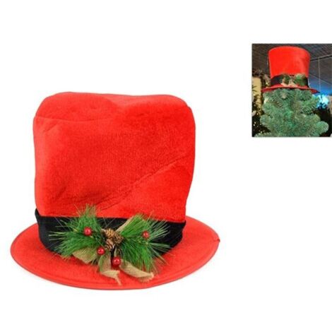 Cappello rosso da puntale per albero di natale Decorazioni natalizie addobbi casa
