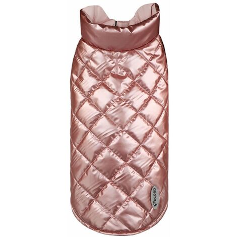 Cappottino impermeabile finish metallizzato con chiusura a strappo modello Céline per cani : 4XS - rosa metallizzato