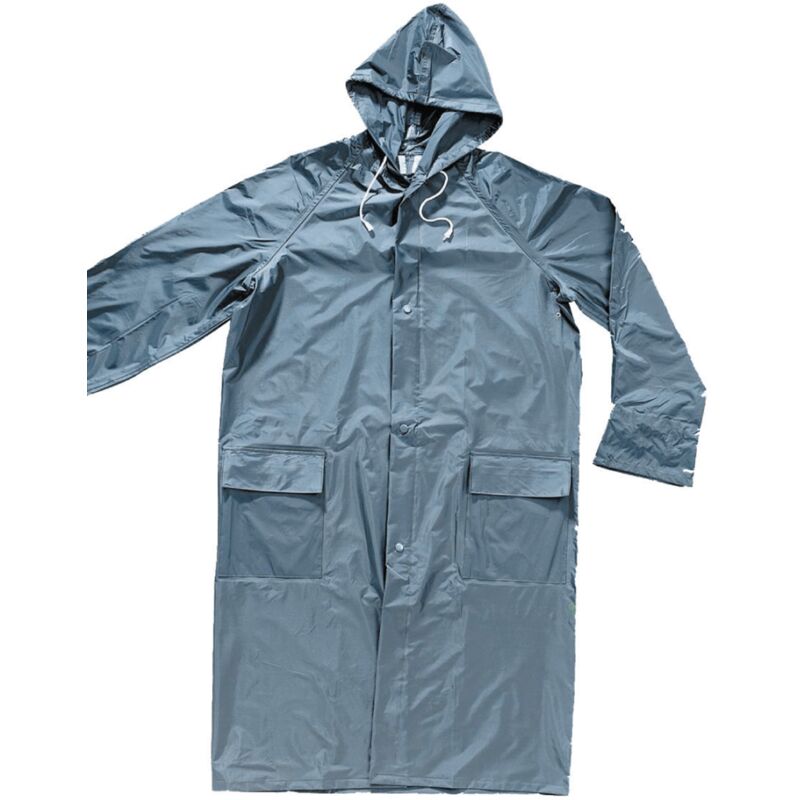 Cappotto Impermeabile Niagara Blu Taglia Xl Con Cappuccio E Chiusur...