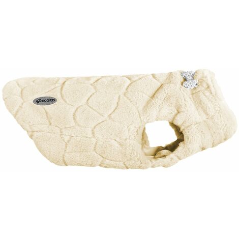 Cappotto in eco pelliccia con chiusura a strappo modello Victoria per cani: XS lunghezza 30 cm