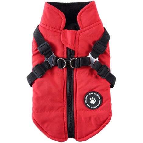 Cappotto per cani KZQ, cappotto invernale con pettorina integrata, giacca per cani, cappotti caldi regolabili per cani di piccola, media e grande taglia, cappotti per il freddo