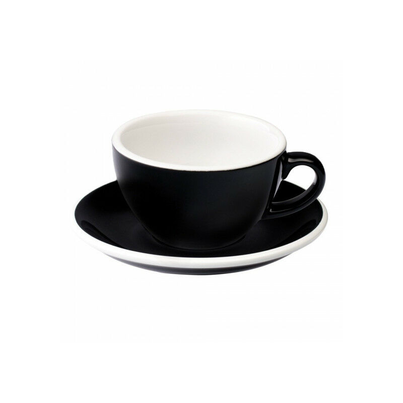 Cappuccino cup with a saucer Loveramics Egg Black, 200 ml