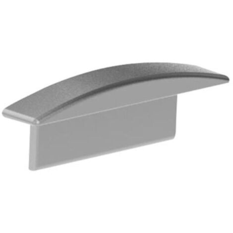 Cappuccio in alluminio per profilo per striscia LED incassata Slimline da 7 mm - senza foro per il cavo - Argento
