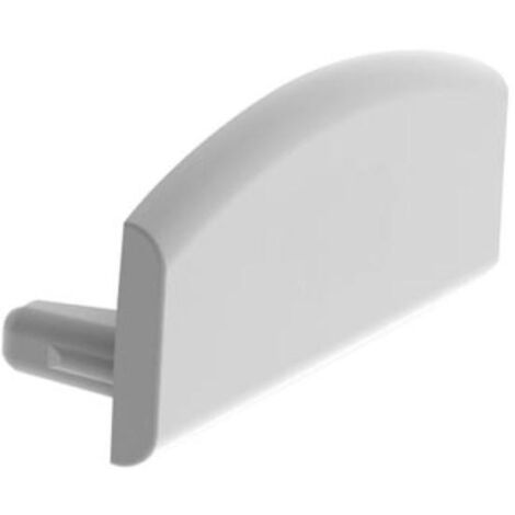 Cappuccio in alluminio per profilo per striscia LED Slimline larghezza 8 mm - senza preforatura - argento