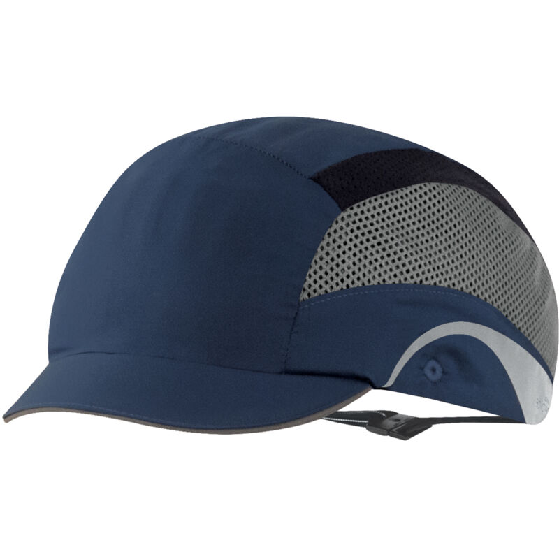 JSP - Cappello di sicurezza Hardcap Aerolite con microvisiera - 2,5 cm Blu navy