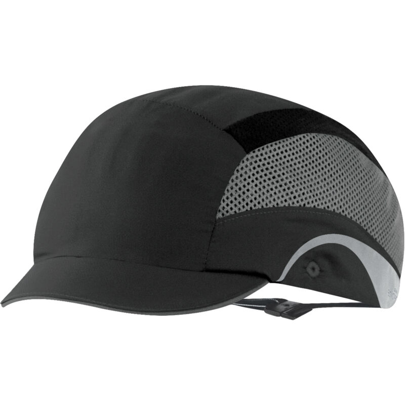 Cappello di sicurezza Hardcap Aerolite con microvisiera - 2,5 cm Nero