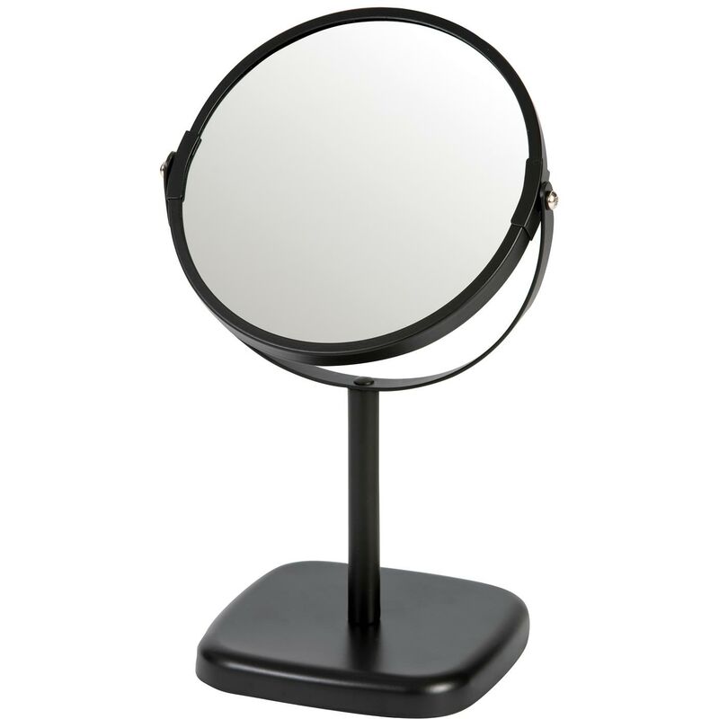 Capri 2x Magnification Double Sided Vanity Table Mirror - Black - Black