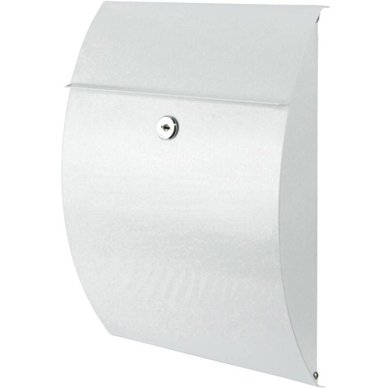 Burg Wächter 38700 capri 813 w Boîte aux lettres Tôle d'acier blanc avec serrure à clé