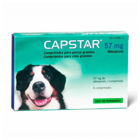 Capstar perros grandes 57 mg Caja de 6 Comprimidos