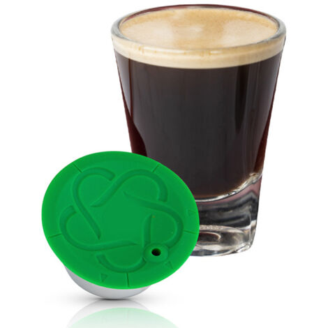 Cápsula de filtro recargable para máquinas Dolce Gusto – Vaso de acero inoxidable de alta calidad con tapa de silicona.
