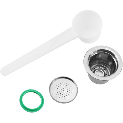 Capsula di caffè ricaricabile e riutilizzabile in acciaio inox, compatibile con le macchine da caffè.