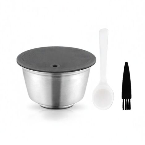 Cápsulas de café rellenables de acero inoxidable, juego de filtros de cápsulas de café reutilizables compatibles con la cafetera DOLCE GUSTO EDG Lumio Series.