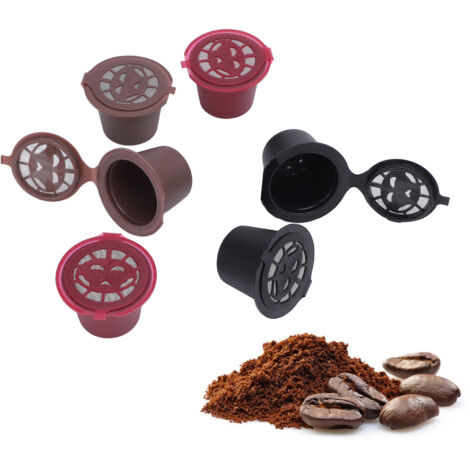 [Cápsulas de café reutilizables] 6 cápsulas de filtro reutilizables, PP SUS, económicas y duraderas para cafeteras.