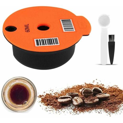 Cápsulas de café reutilizables, cápsula de plástico rellenable con cuchara para cafetera Bosch Tassimo, 180 ml