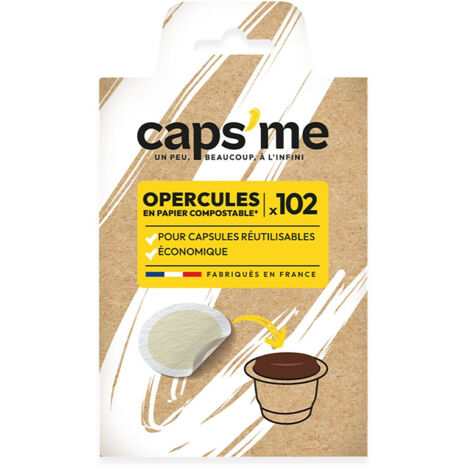 Capsule café Caps Me 102 opercules en papier compostable CAPS ME