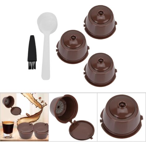 [Capsule Café] + Capsule Café Reusable + Dolce Gusto 300024 + Kit éco-friendly avec brosse