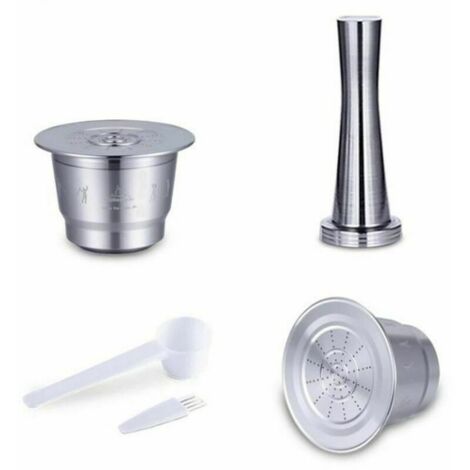 Capsule de café capsule réutilisable en acier inoxydable 304 type filtre à café avec cuillère de mesure avec timbre