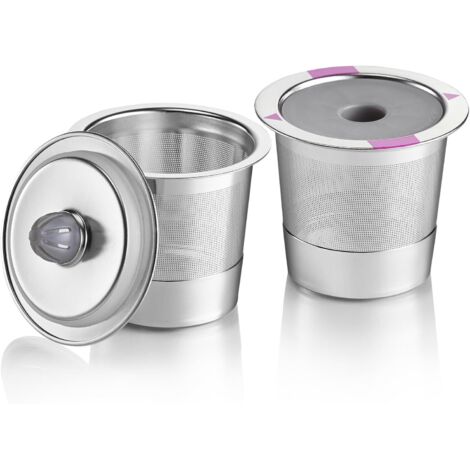 Capsule K-Cup riutilizzabili in acciaio inossidabile, compatibili con tutte le macchine da caffè domestiche.