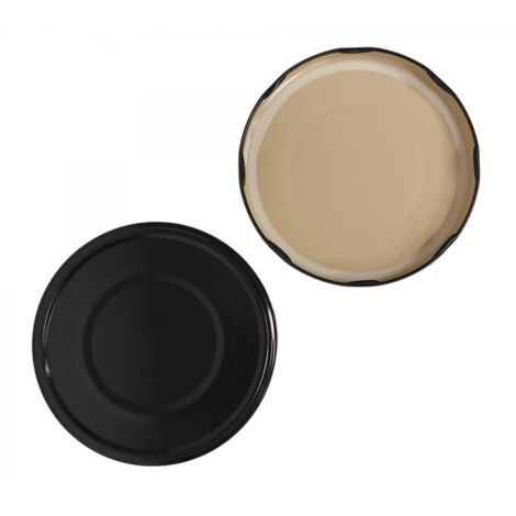 Capsule mm.110 Tappi Twist Off Neri pz.5 Coperchi Per Barattoli Vetro Grandi