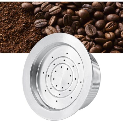 Capsule Réutilisable Compatible avec Machines Lavazza A Modo Mio Jolie et Espria avec Spoon et Brosse de Nettoyage en Acier Inoxydable Grade Alimentaire