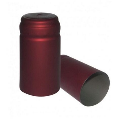 Capsule termoretraibili 33 x 55 mm colore bordeaux 100 pz protezione tappi di sughero da muffe e tarli bottiglia spumante vino