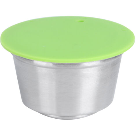 Capsules de café rechargeables réutilisables en acier inoxydable, adaptées à Dolce Gusto Maker, vert