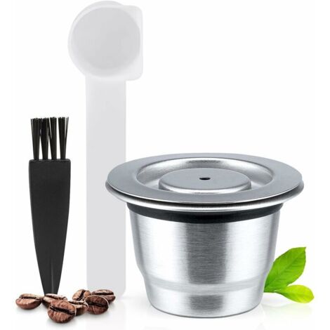 Capsules Nespress rechargeables et réutilisables en acier inoxydable compatibles avec machine Nespress