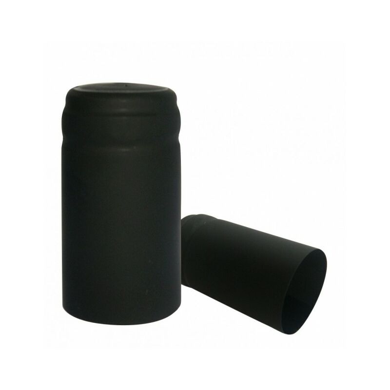 Capsules thermore'tractables 33 x 55 mm couleur noire 100 pcs bouchons de protection contre les moisissures et vers a' bois bouteille de vin mousseux